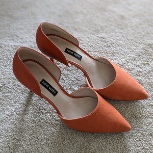 Nine west orange pump heels
